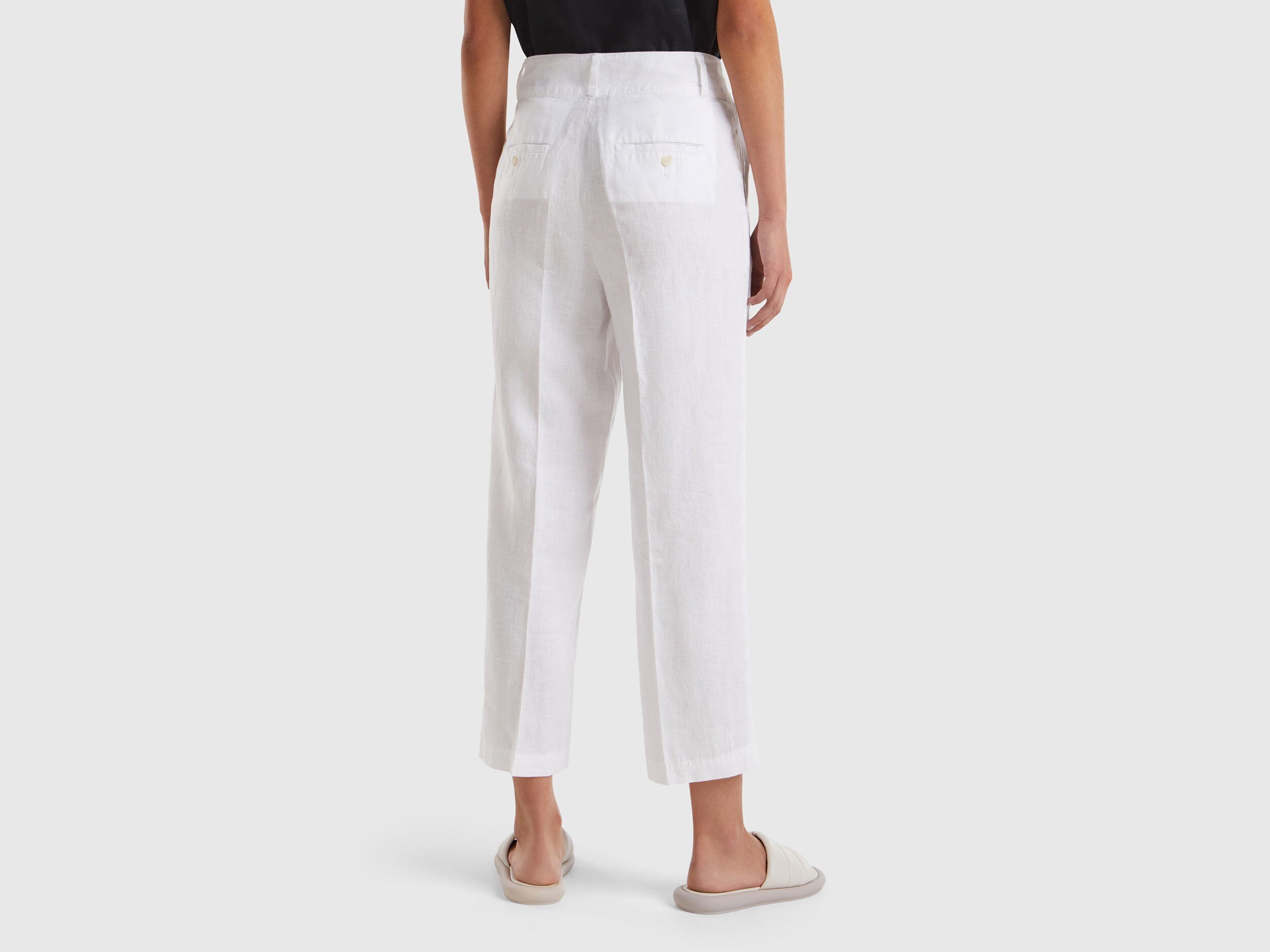 Straight Trousers In Pure Linen_4AGHDF06R_101_03