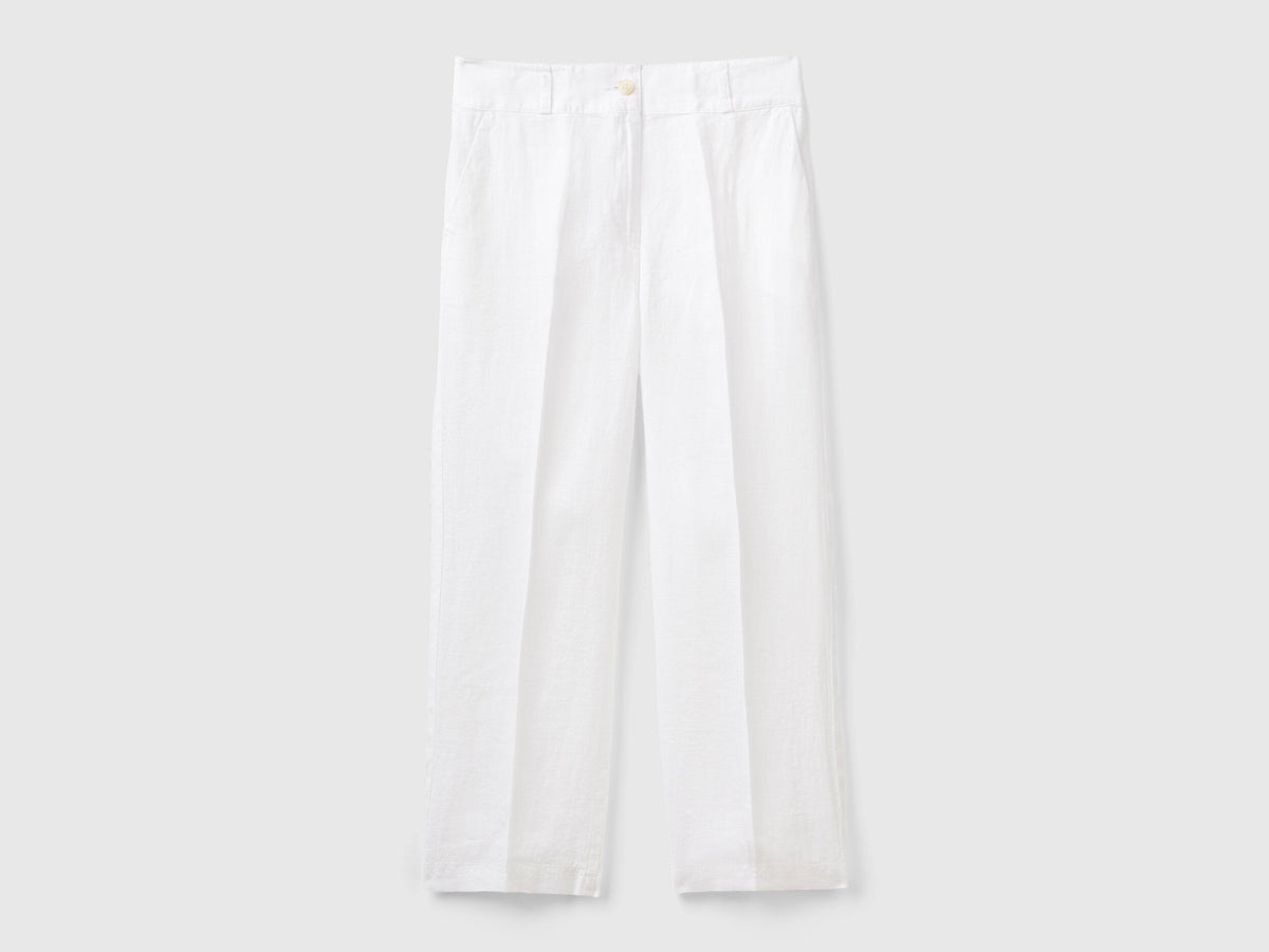 Straight Trousers In Pure Linen_4AGHDF06R_101_04