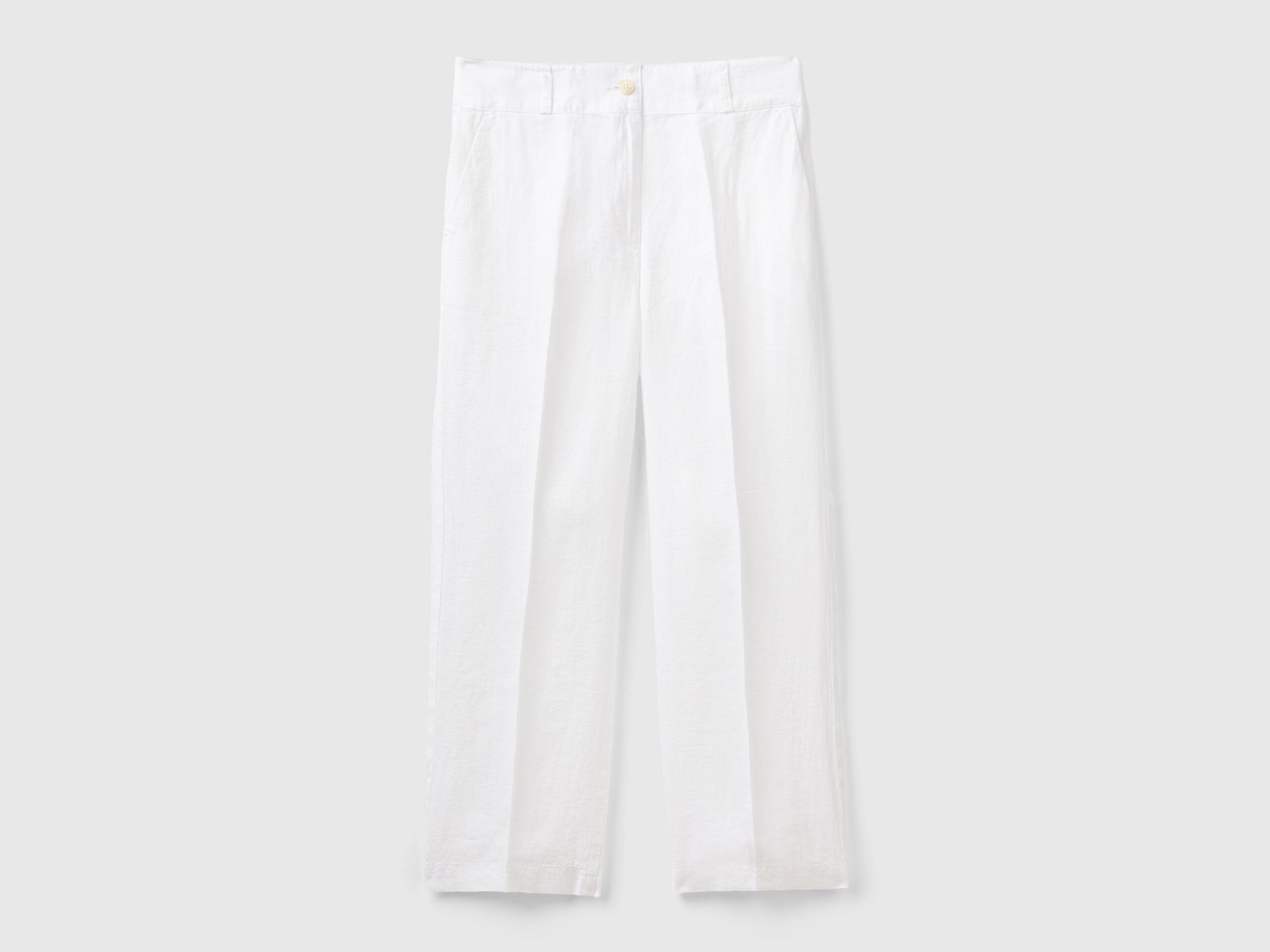 Straight Trousers In Pure Linen_4AGHDF06R_101_04