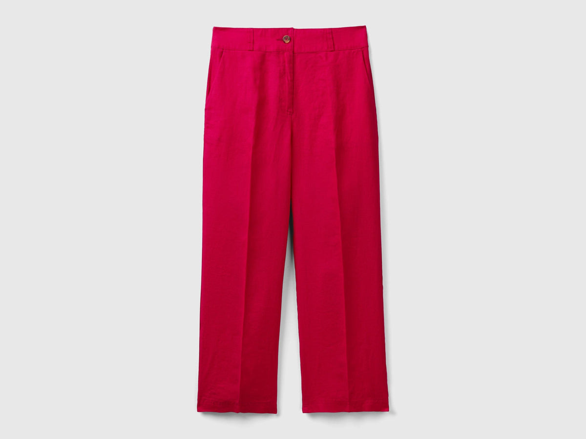 Straight Trousers In Pure Linen_4AGHDF06R_19D_04