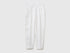 Benetton White Women 100% Linen Cigarette Trousers SKU: 4AGHDF079_101 Image 01