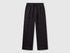 Benetton Black Women Trousers in Pure Linen with Elastic SKU: 4AGHDF08J_100 Image 01