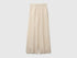 Benetton Beige Women Palazzo Trousers in 100% Linen SKU: 4AGHDF08K_152 Image 01
