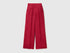 Benetton Strawberry Women Palazzo Trousers in Pure Linen SKU: 4AGHDF08K_2G1 Image 01