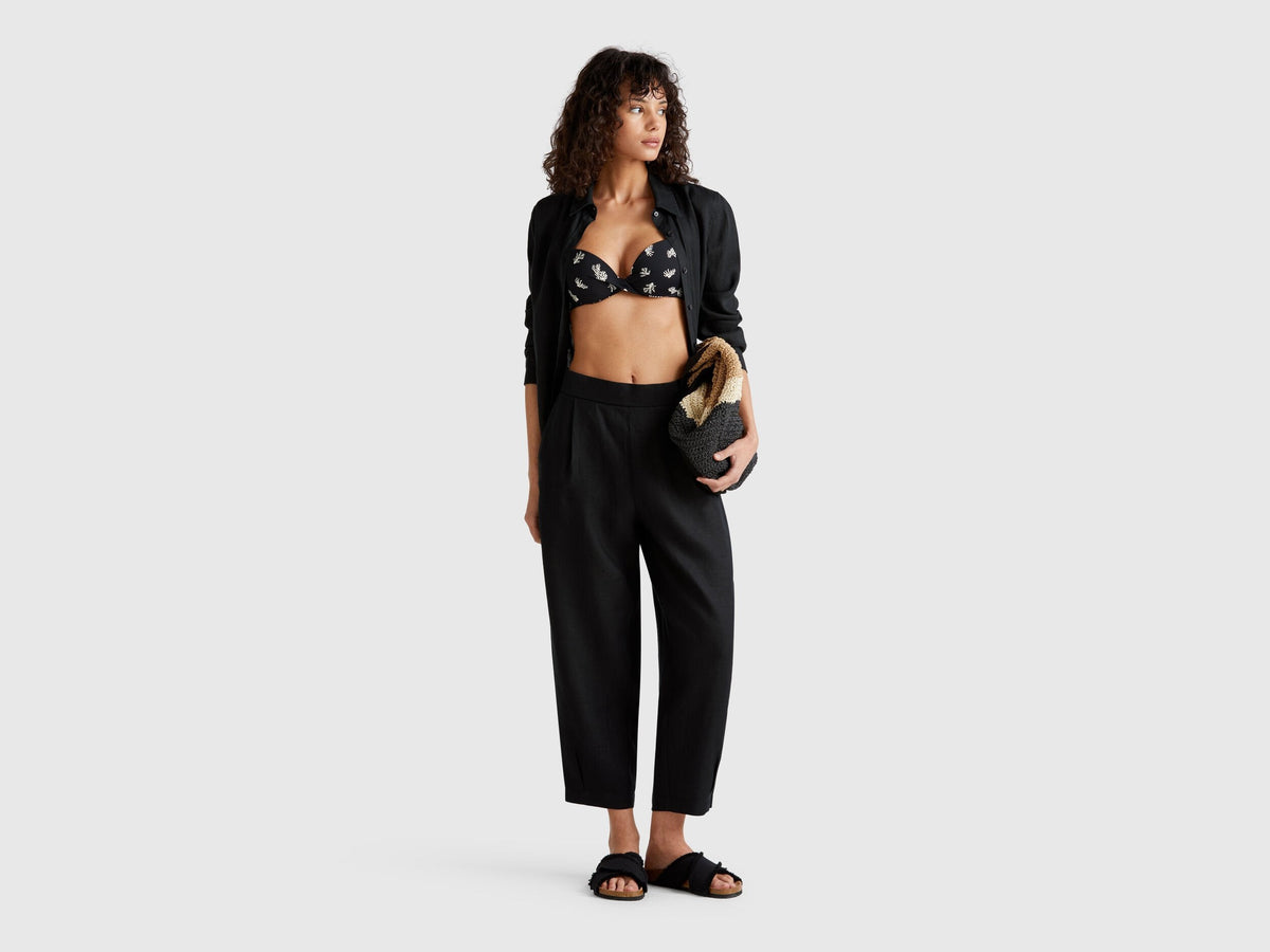 Benetton_Soft Trousers in Pure Linen_4AGHDF08L_100_01