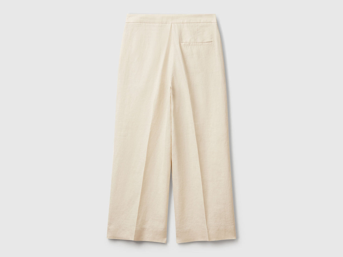 Benetton_Cropped Sweatpants in Pure Linen_4AGHDF08M_152_05