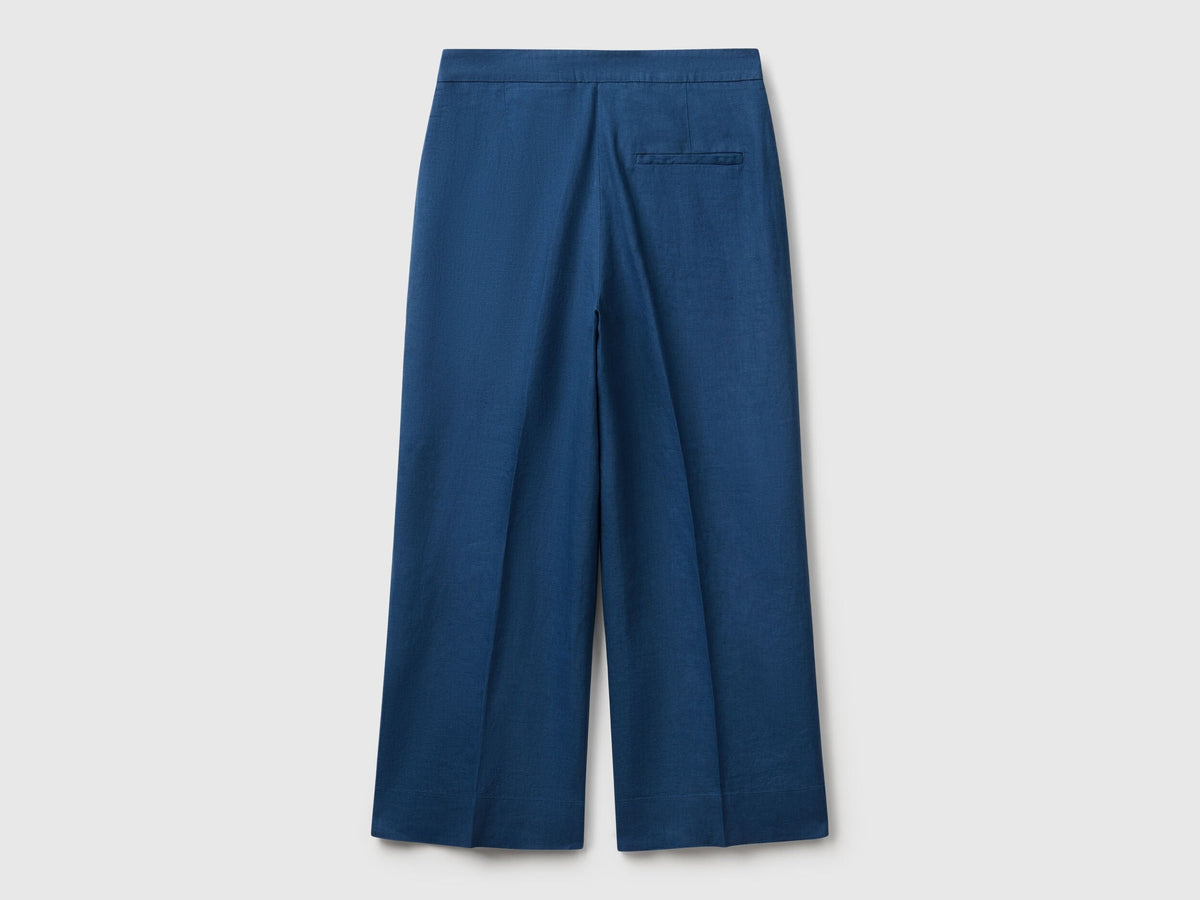 Benetton_Cropped Sweatpants in Pure Linen_4AGHDF08M_217_05