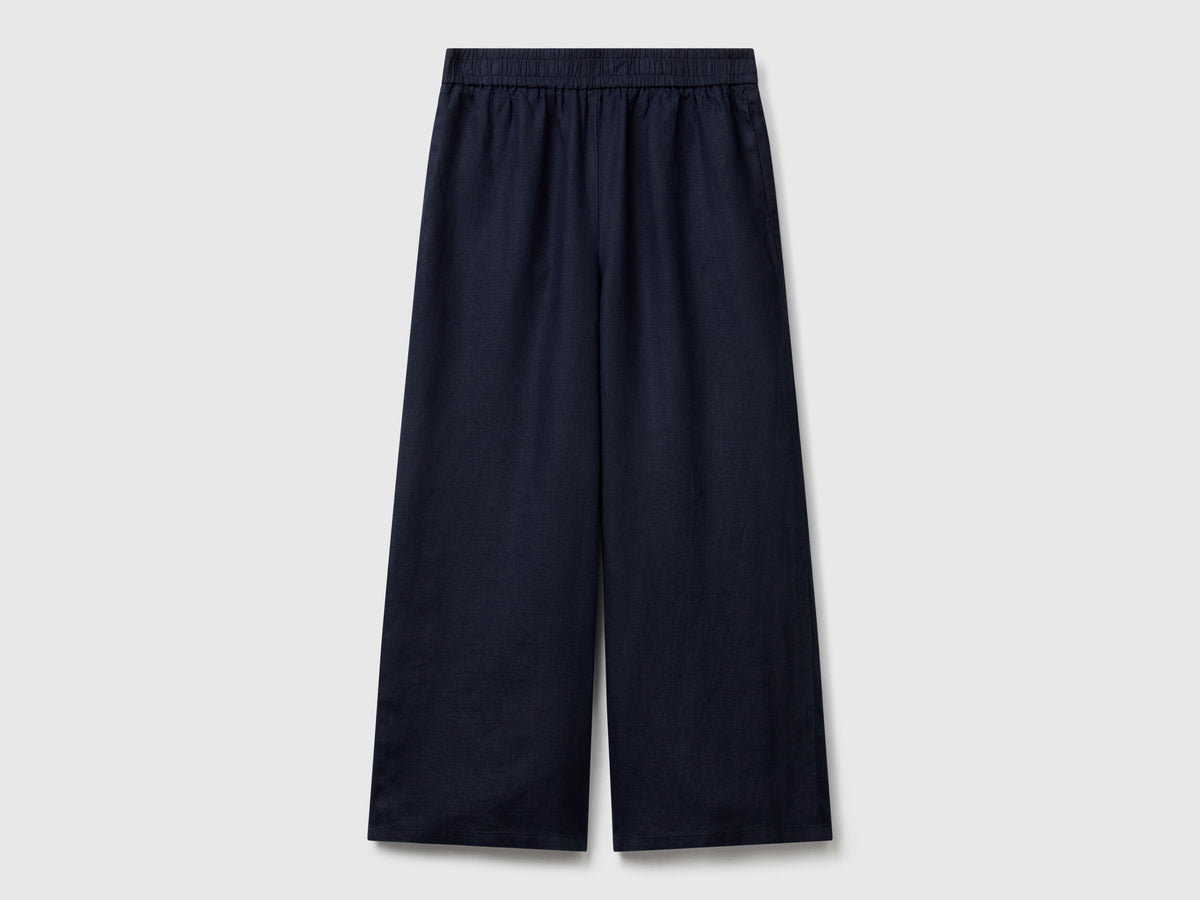 Benetton_Wide Leg Trousers in Pure Linen_4AGHDF09G_016_04