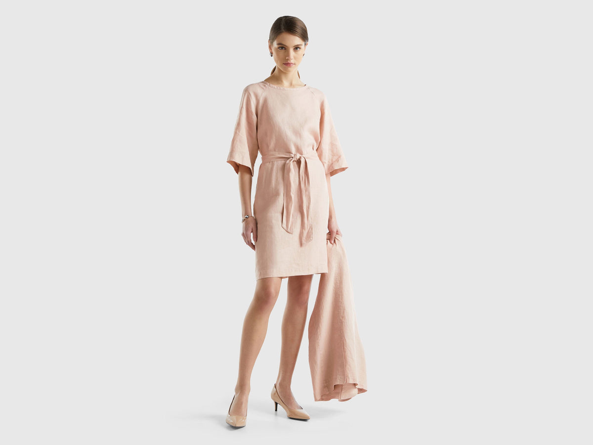 Short Dress In Pure Linen_4Aghdv07B_04W_03