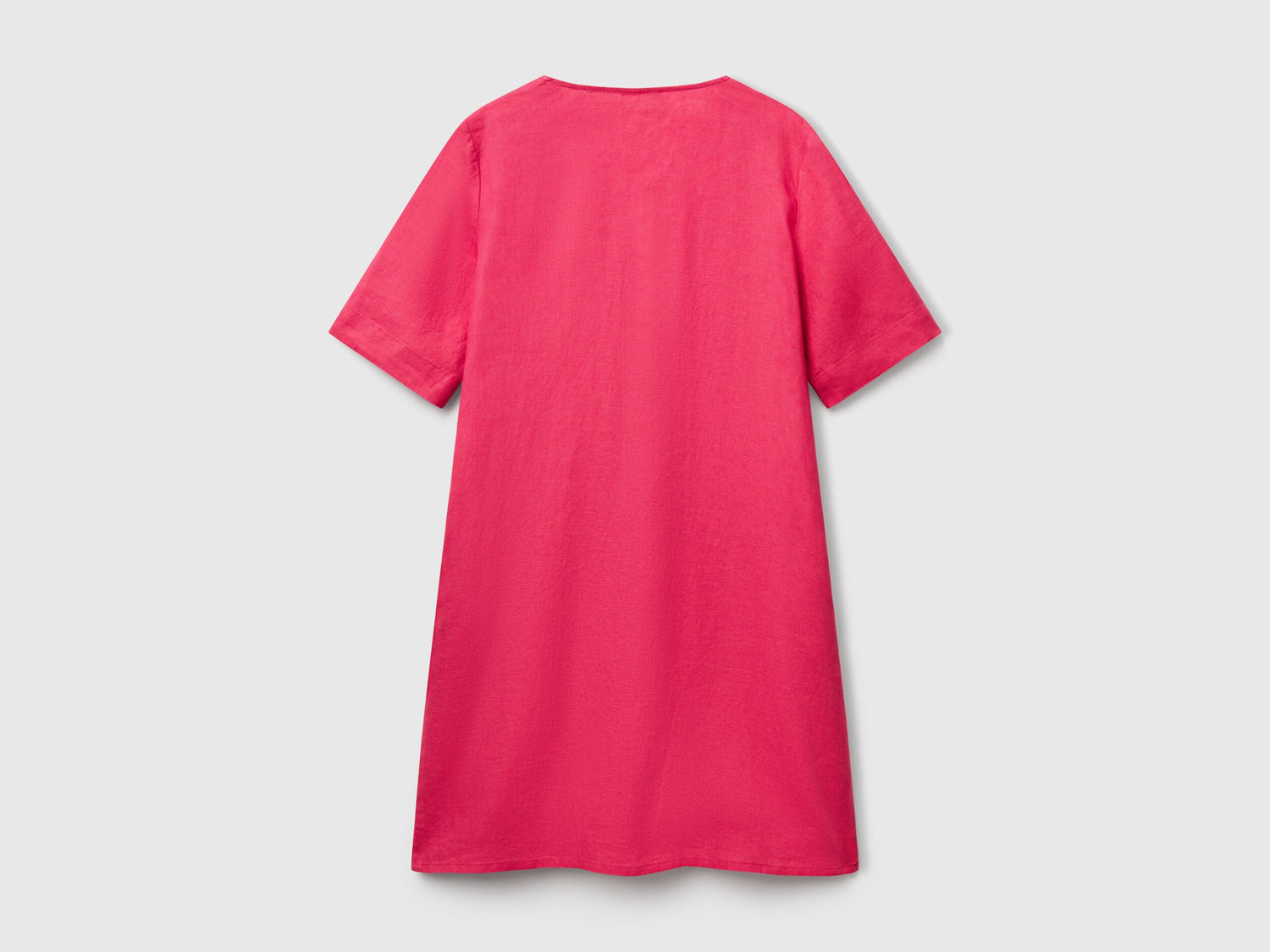 Benetton_Short Sleeve Dress in Pure Linen_4AGHDV0B0_12E_05