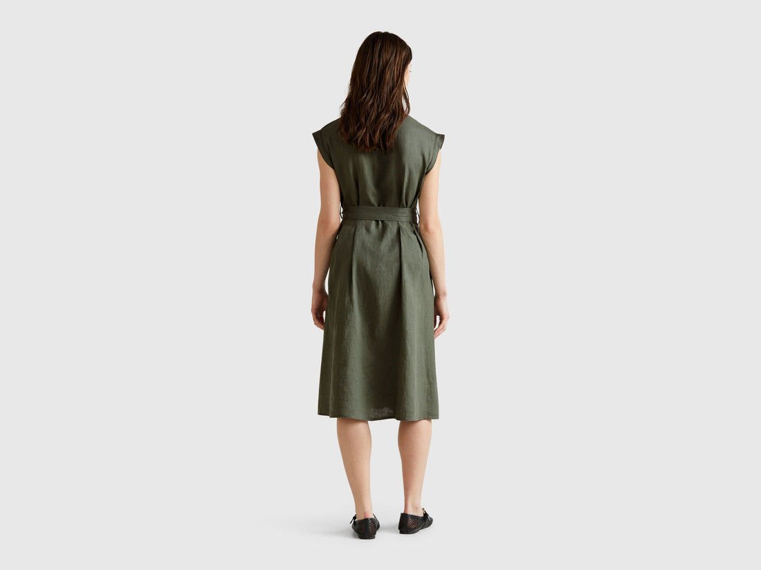 Benetton_Shirt Dress in Pure Linen_4AGHDV0B1_20W_02