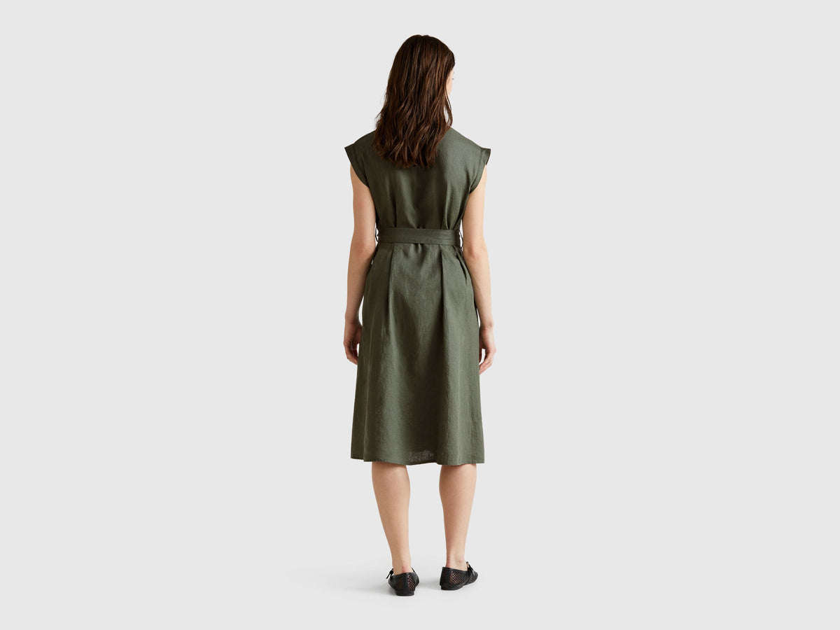 Benetton_Shirt Dress in Pure Linen_4AGHDV0B1_20W_02