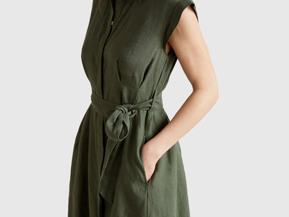 Benetton_Shirt Dress in Pure Linen_4AGHDV0B1_20W_04