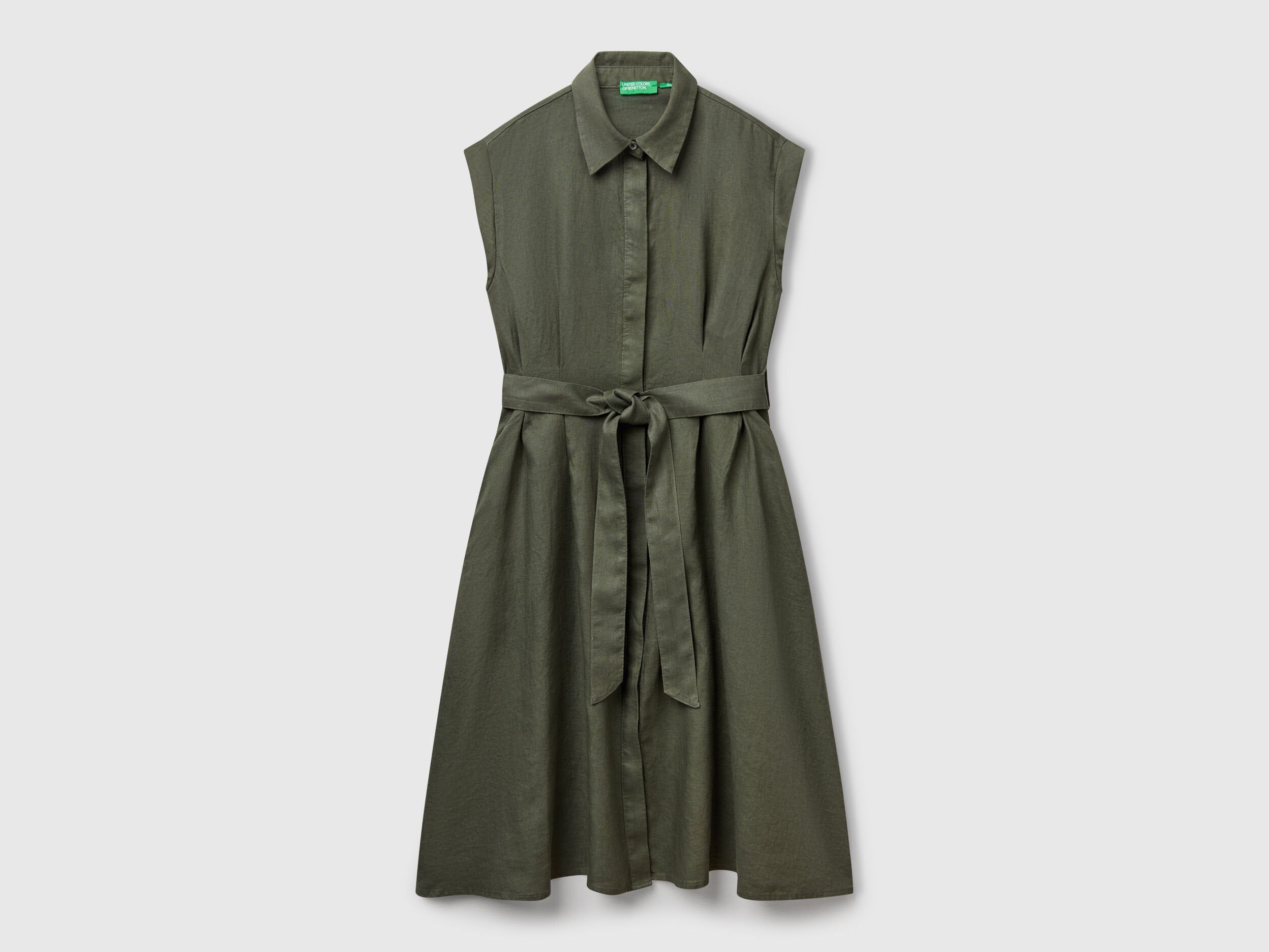 Benetton_Shirt Dress in Pure Linen_4AGHDV0B1_20W_05