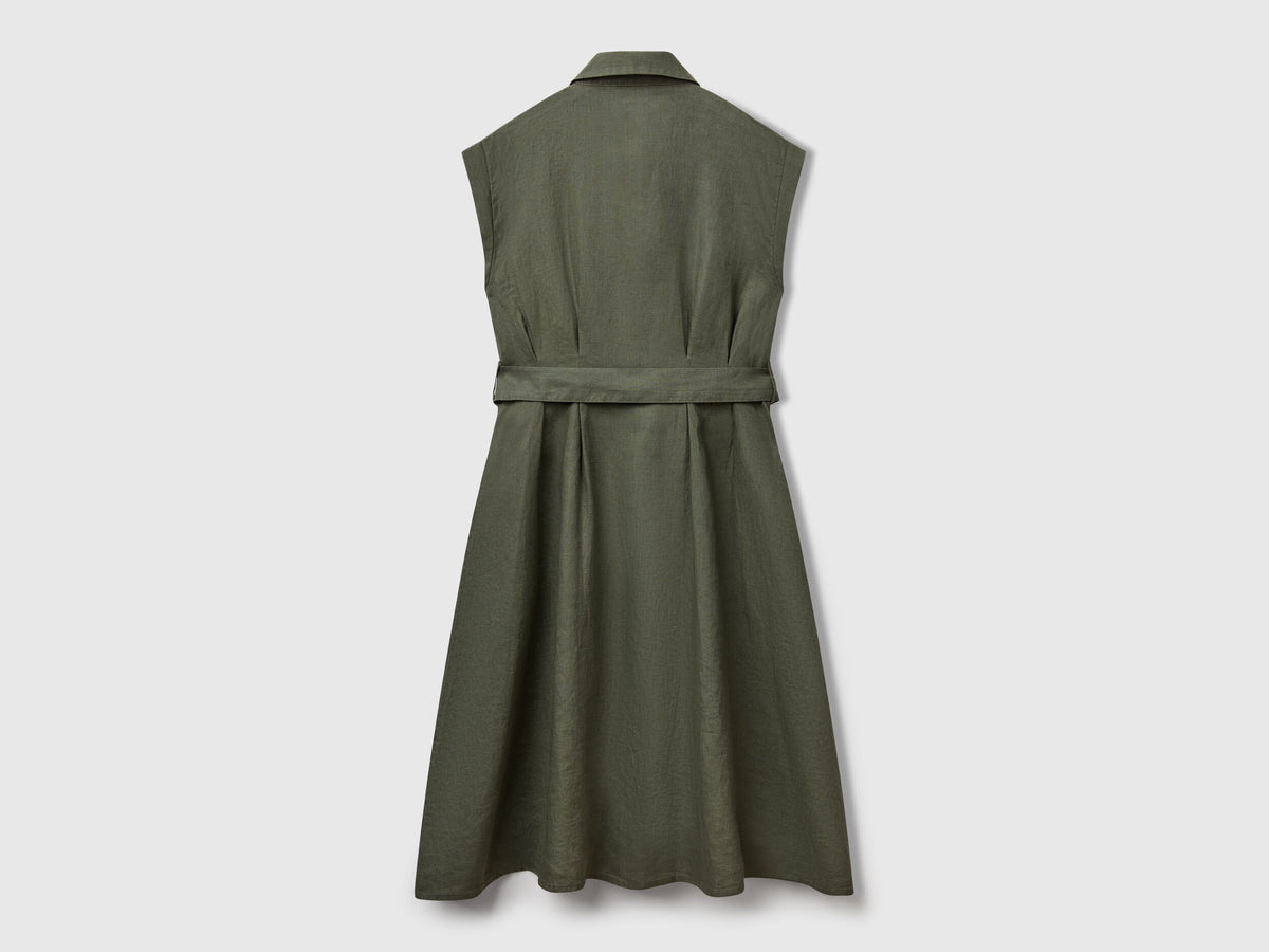 Benetton_Shirt Dress in Pure Linen_4AGHDV0B1_20W_06
