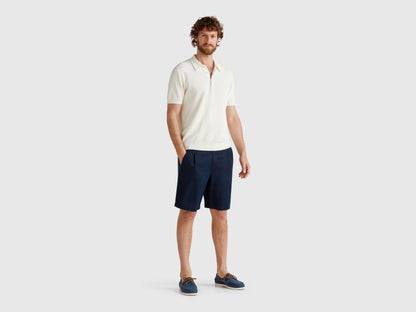 Benetton_Bermuda Shorts with Drawstring in Pure Linen_4AGHU900Z_016_01