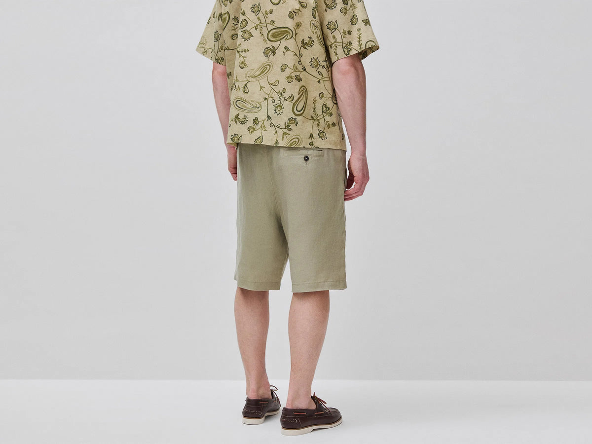 Benetton Light green Men Pure Linen Bermuda Shorts SKU: 4AGHU900Z_0W9 Image 03