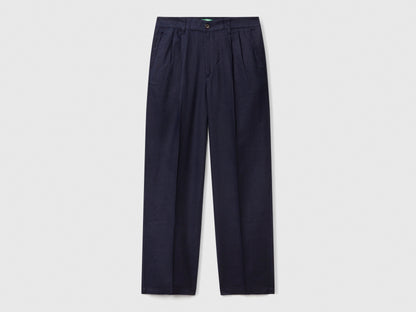 Benetton_Wide Chinos in Pure Linen_4AGHUF05A_016_04