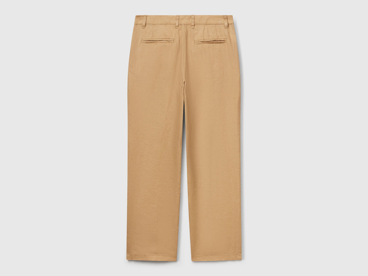 Benetton_Wide Chinos in Pure Linen_4AGHUF05A_393_05