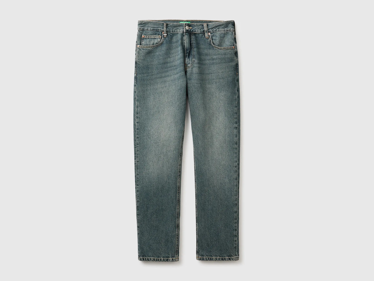 Benetton Light Blue Men Regular Fit Jeans 100% Cotton SKU: 4D4BUE02D_901 Image 05
