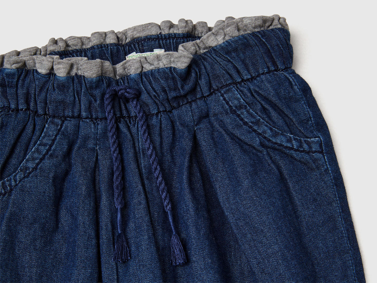 Benetton_Light Blue_Lined Trousers in Chambray_4DHJAF01M_901_03