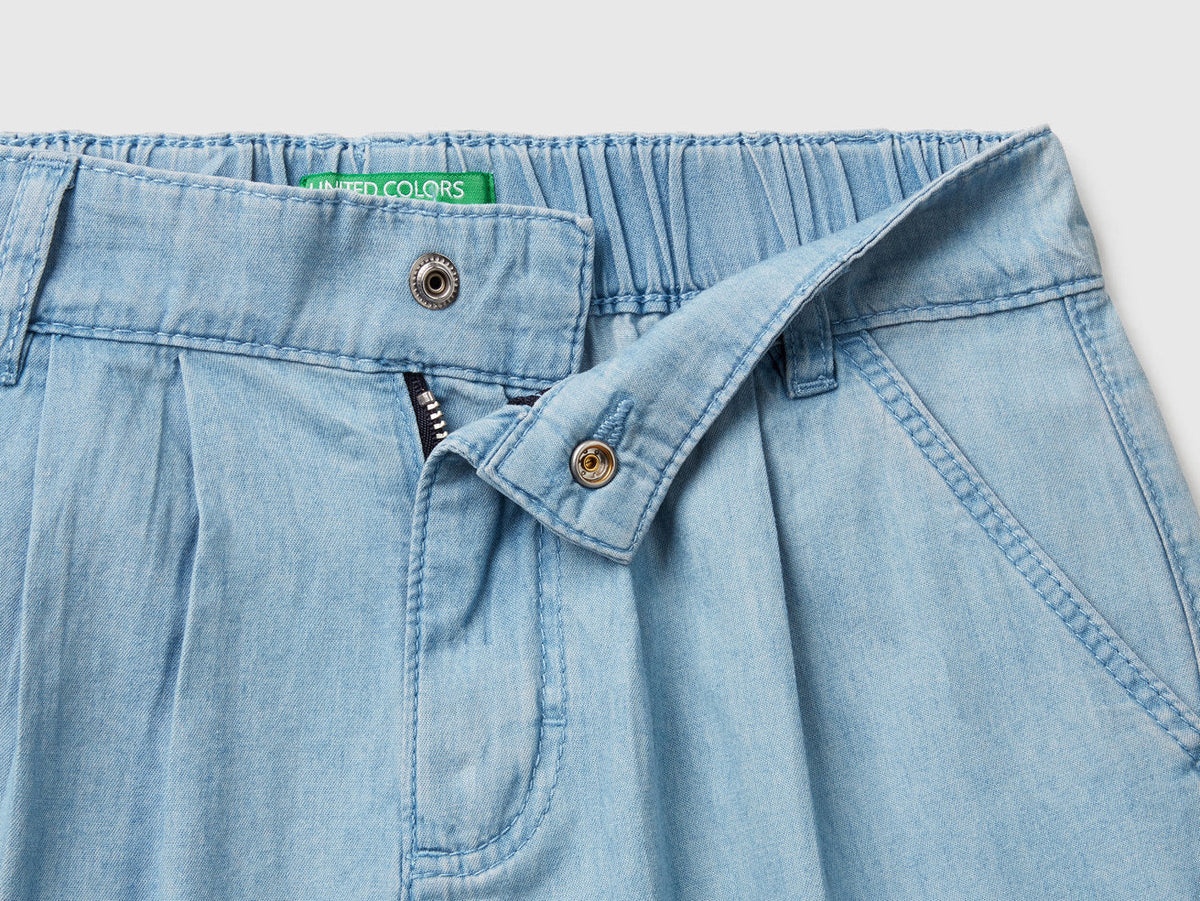 Benetton_Bermudas in Chambray_4DHJC903T_902_03