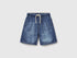Benetton Dark Blue Boys Bermuda Shorts in Chambray SKU: 4DHJG9034_901 Image 01