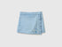 Benetton Light Blue Girls Chambray Skirt-Trousers SKU: 4DHJG903O_901 Image 01