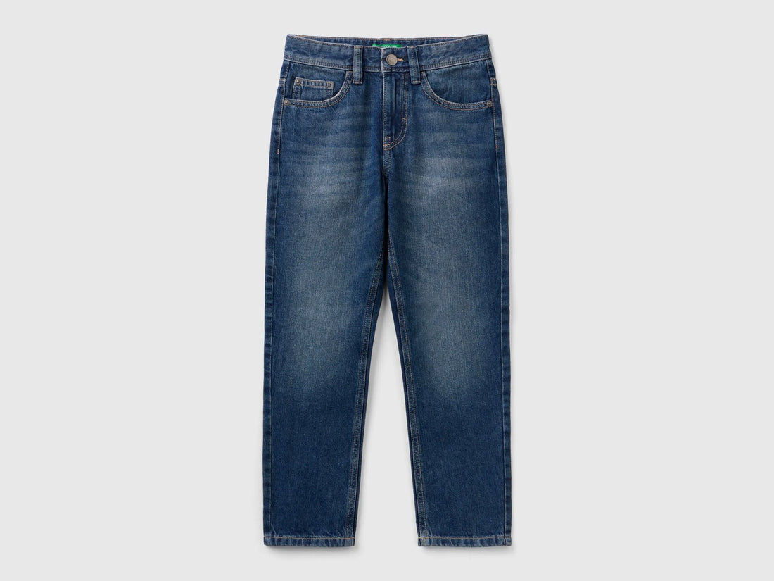 Benetton Blue Boys Straight Leg Jeans SKU: 4DW2CE021_901 Image 01