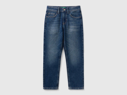 Benetton Blue Boys Straight Leg Jeans SKU: 4DW2CE021_901 Image 01