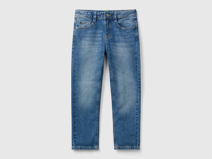 Benetton Light Blue Boys Straight Leg Jeans SKU: 4DW2CE021_902 Image 01
