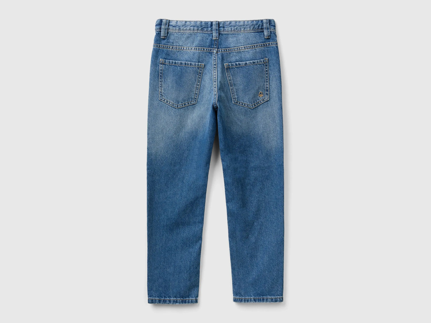 Benetton Light Blue Boys Straight Leg Jeans SKU: 4DW2CE021_902 Image 02