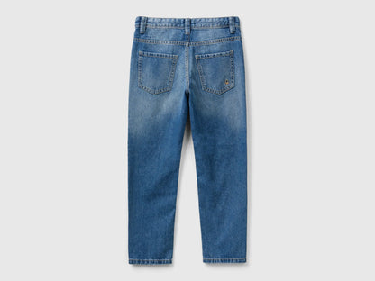 Benetton Light Blue Boys Straight Leg Jeans SKU: 4DW2CE021_902 Image 02