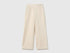 Benetton Creamy White Girls Wide-Leg Chenille Trousers SKU: 4DZBCF02Q_00V Image 01