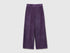 Benetton Plum Girls Wide-Leg Chenille Trousers SKU: 4DZBCF02Q_048 Image 01