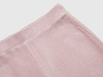 Benetton Pink Girls Wide-Leg Chenille Trousers SKU: 4DZBCF02Q_197 Image 03