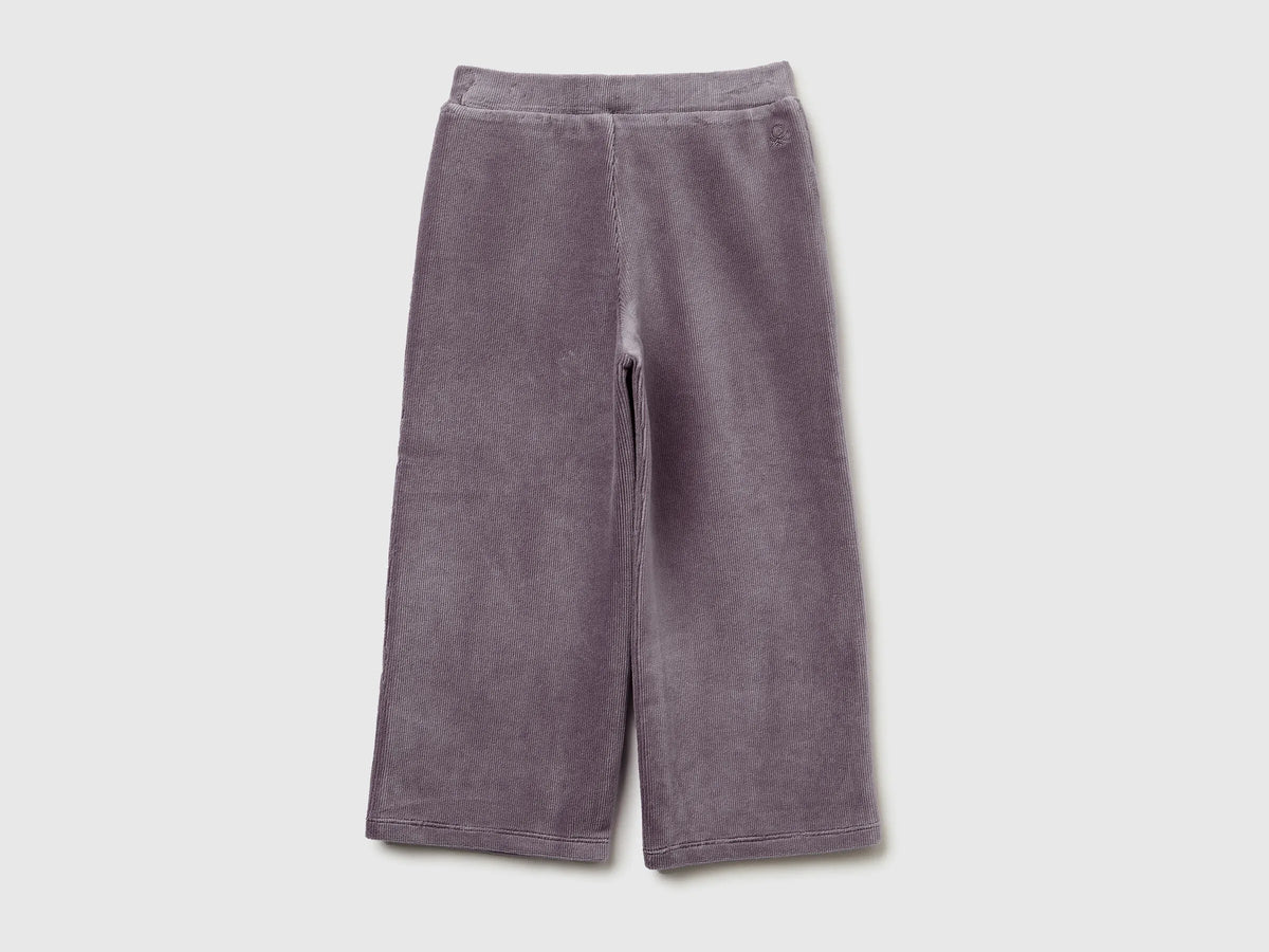 Benetton_Dark Gray_Wide Chenille Trousers_4DZBGF01E_00A_02