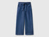 Benetton Blue Girls Wide Fit Jeans with Sash SKU: 4FFKCE03Q_901 Image 01