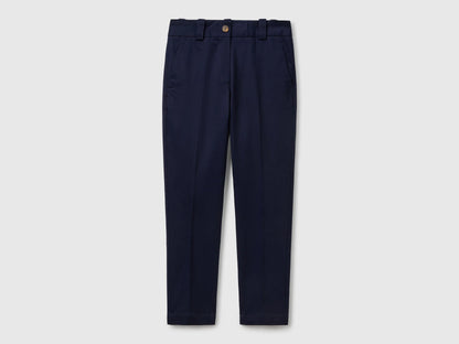 Benetton Dark Blue Women Slim Fit Trousers SKU: 4FRXDF096_016 Image 05