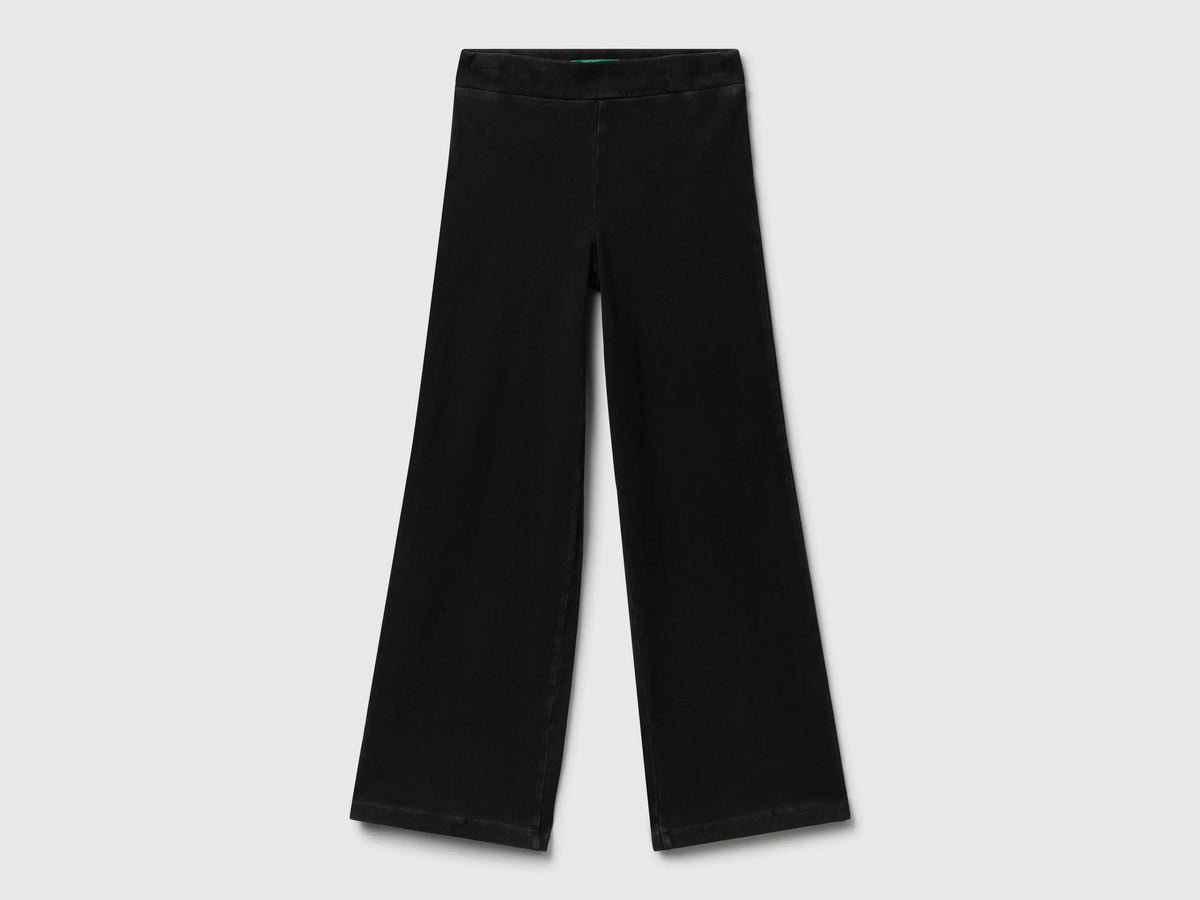 Benetton Black Girls Wide Fit Super Stretch Jeans SKU: 4I42CE04F_701 Image 01