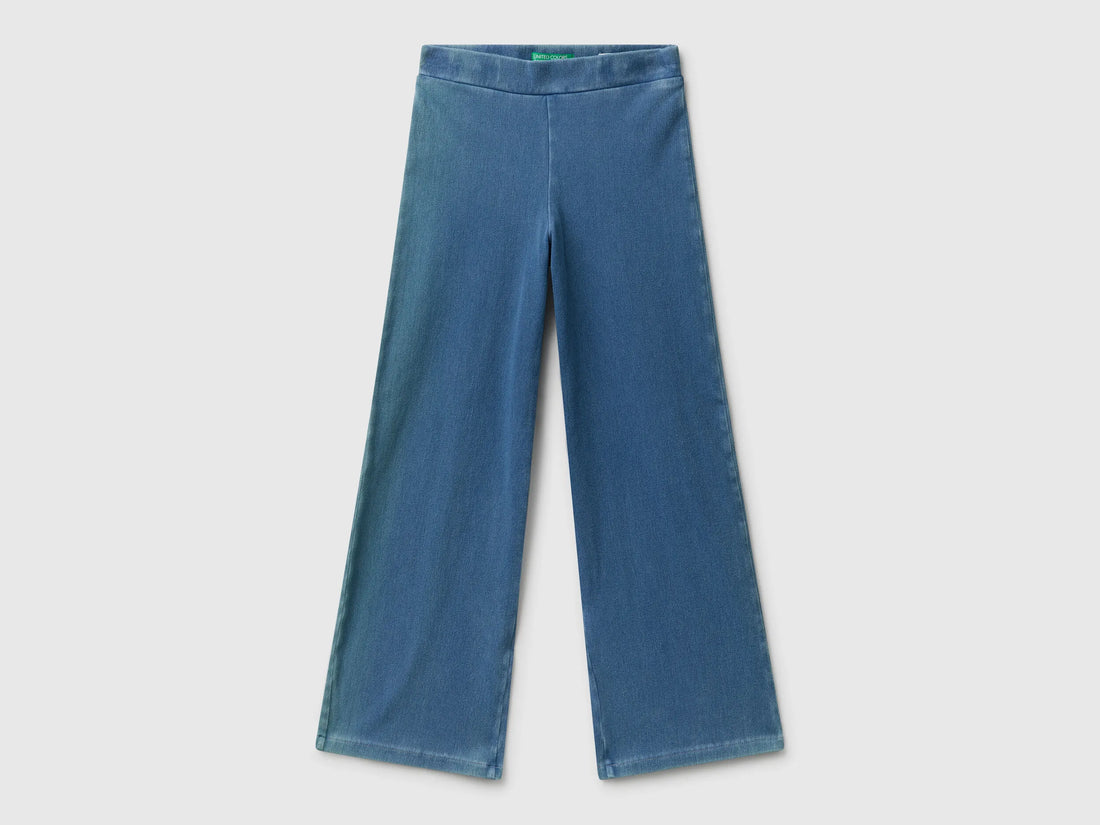 Benetton Blue Girls Wide Fit Super Stretch Jeans SKU: 4I42CE04F_902 Image 01