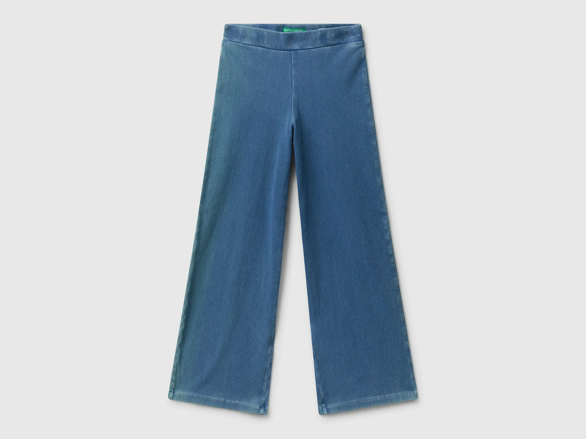 Benetton Blue Girls Wide Fit Super Stretch Jeans SKU: 4I42CE04F_902 Image 01
