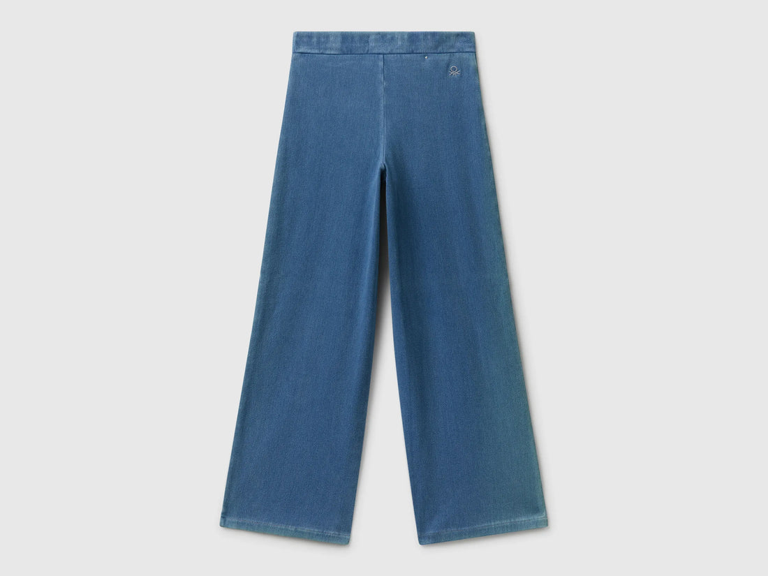 Benetton Blue Girls Wide Fit Super Stretch Jeans SKU: 4I42CE04F_902 Image 02