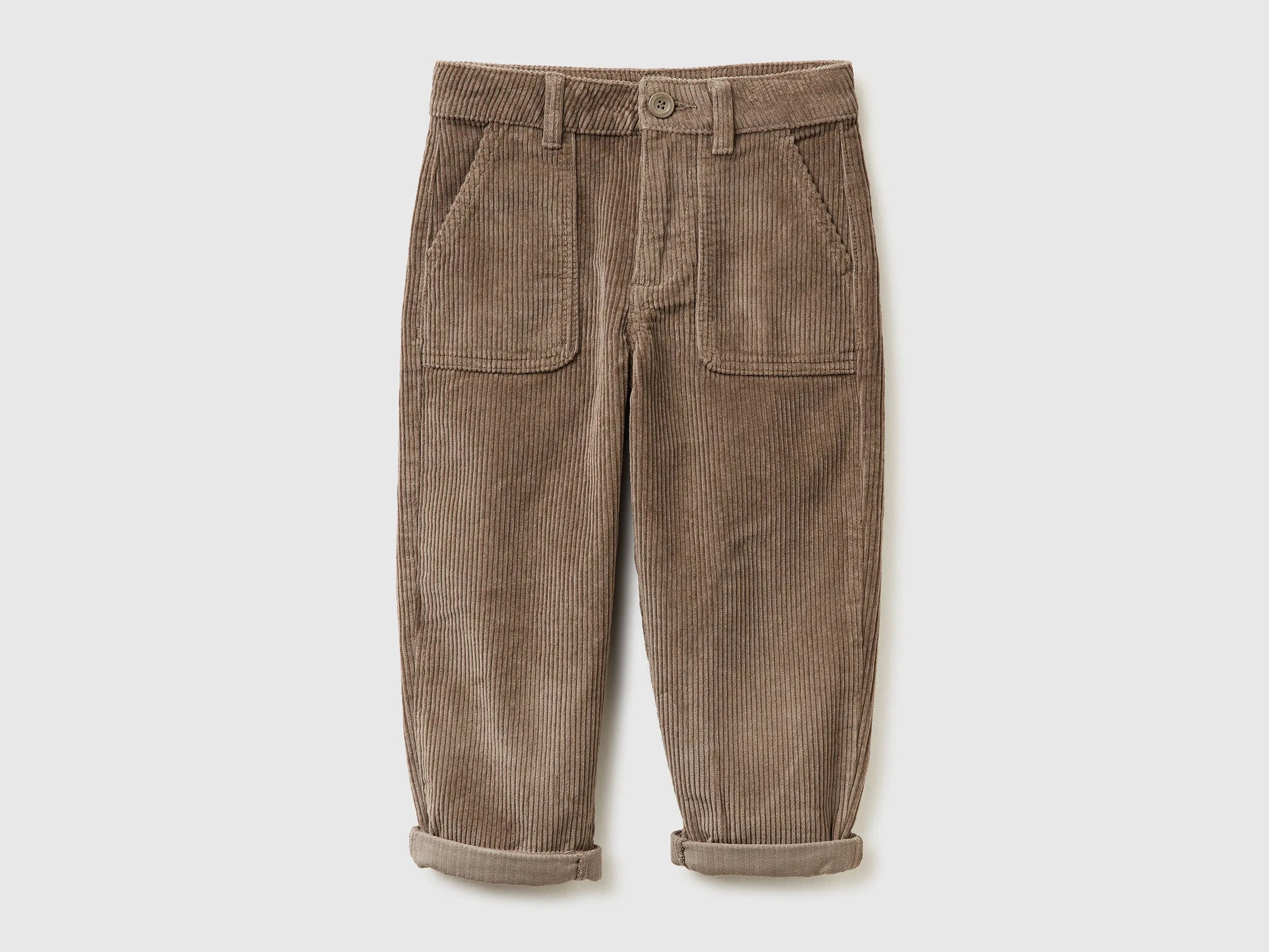 Benetton_Brown_Balloon Fit Velvet Trousers_4IKTGE02W_26H_01