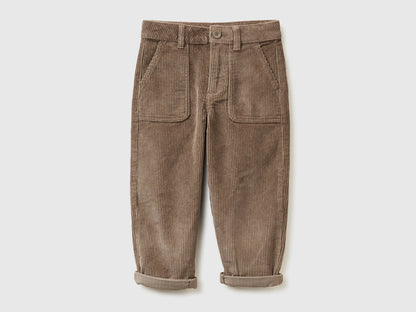 Benetton_Brown_Balloon Fit Velvet Trousers_4IKTGE02W_26H_01