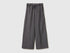 Benetton Dark Gray Girls Wide Trousers with Belt SKU: 4ILTCF05V_23C Image 01
