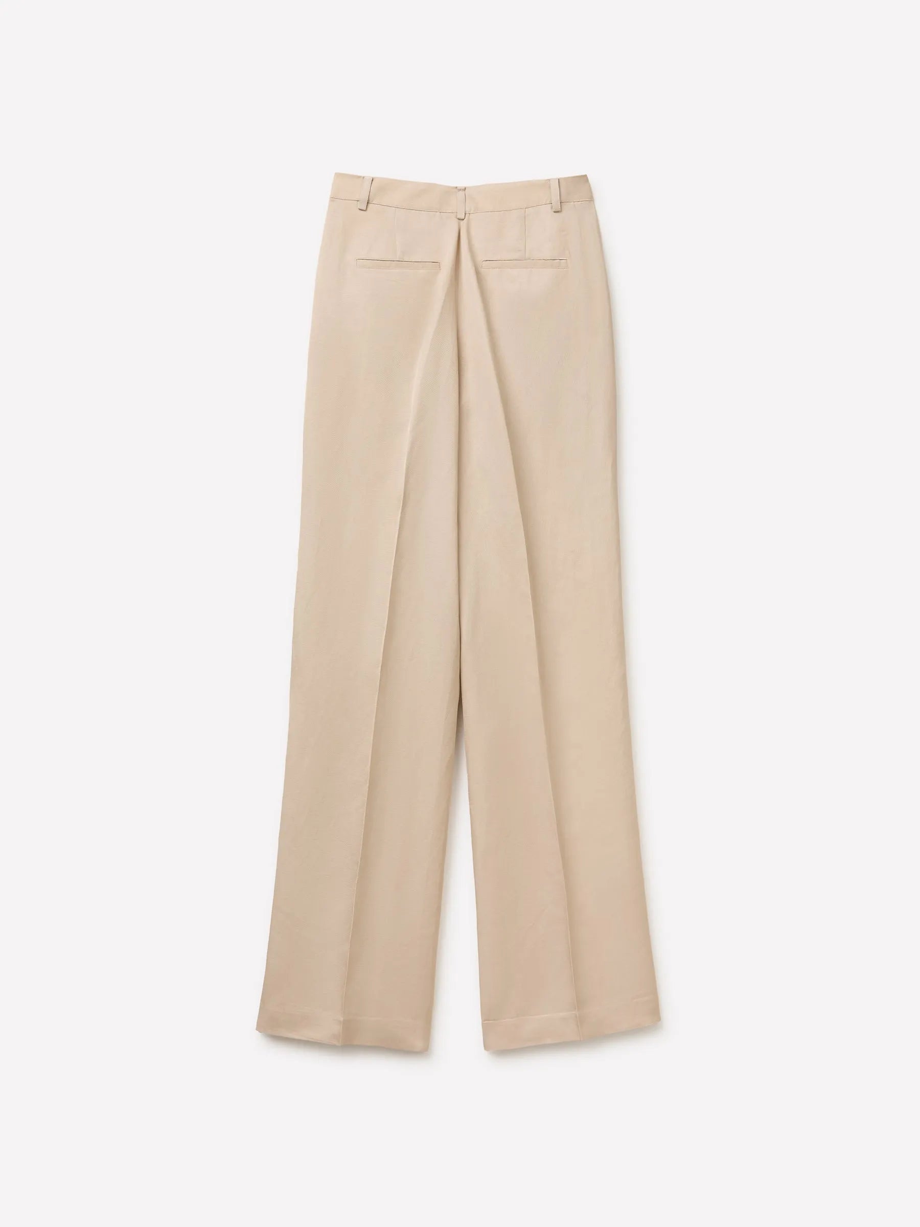 Sisley Beige Women Elegant Trousers with a Shiny Effect SKU: 4JFDLF08X_018 Image 02