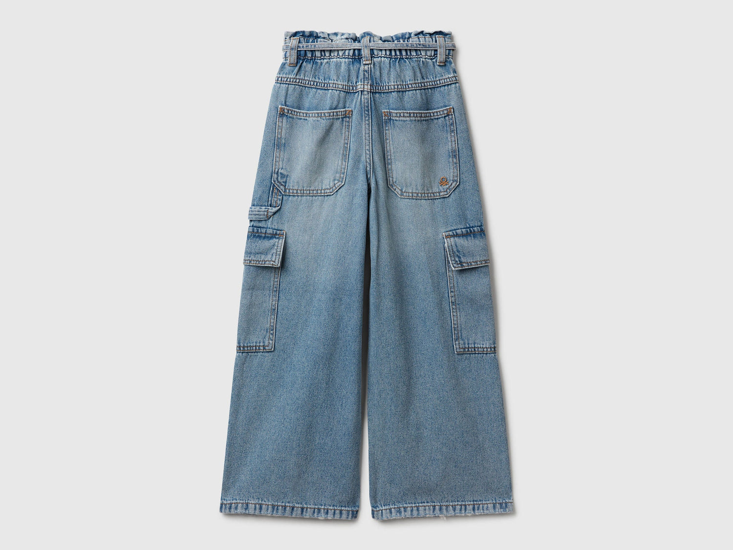 Benetton_Light Blue_Loose Fit Cargo Jeans_4KEHCF04T_901_02