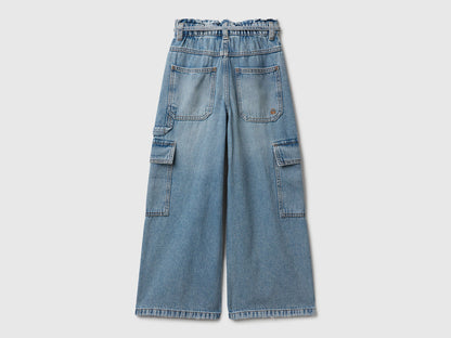 Benetton_Light Blue_Loose Fit Cargo Jeans_4KEHCF04T_901_02