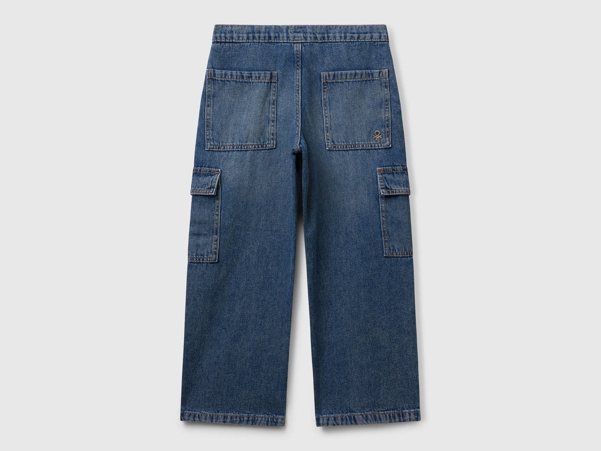 Benetton_Blue_Loose Fit Cargo Jeans_4KEHCF04V_901_02